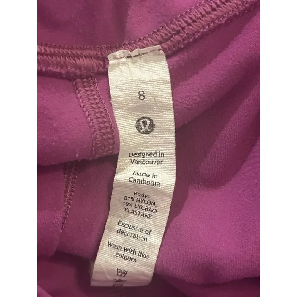 Lululemon Pink Leggings Women's size 8